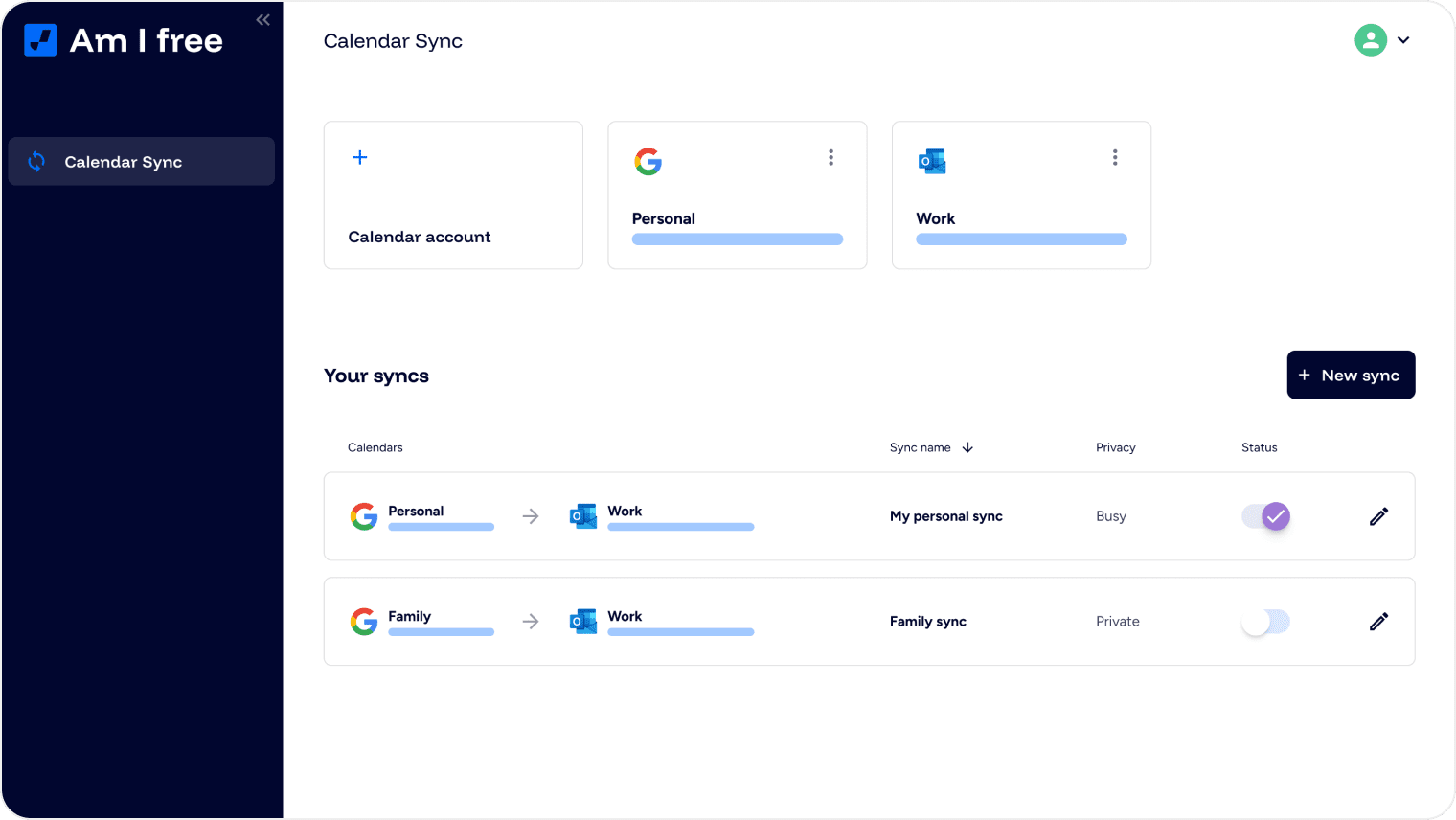 Managing multiple calendars