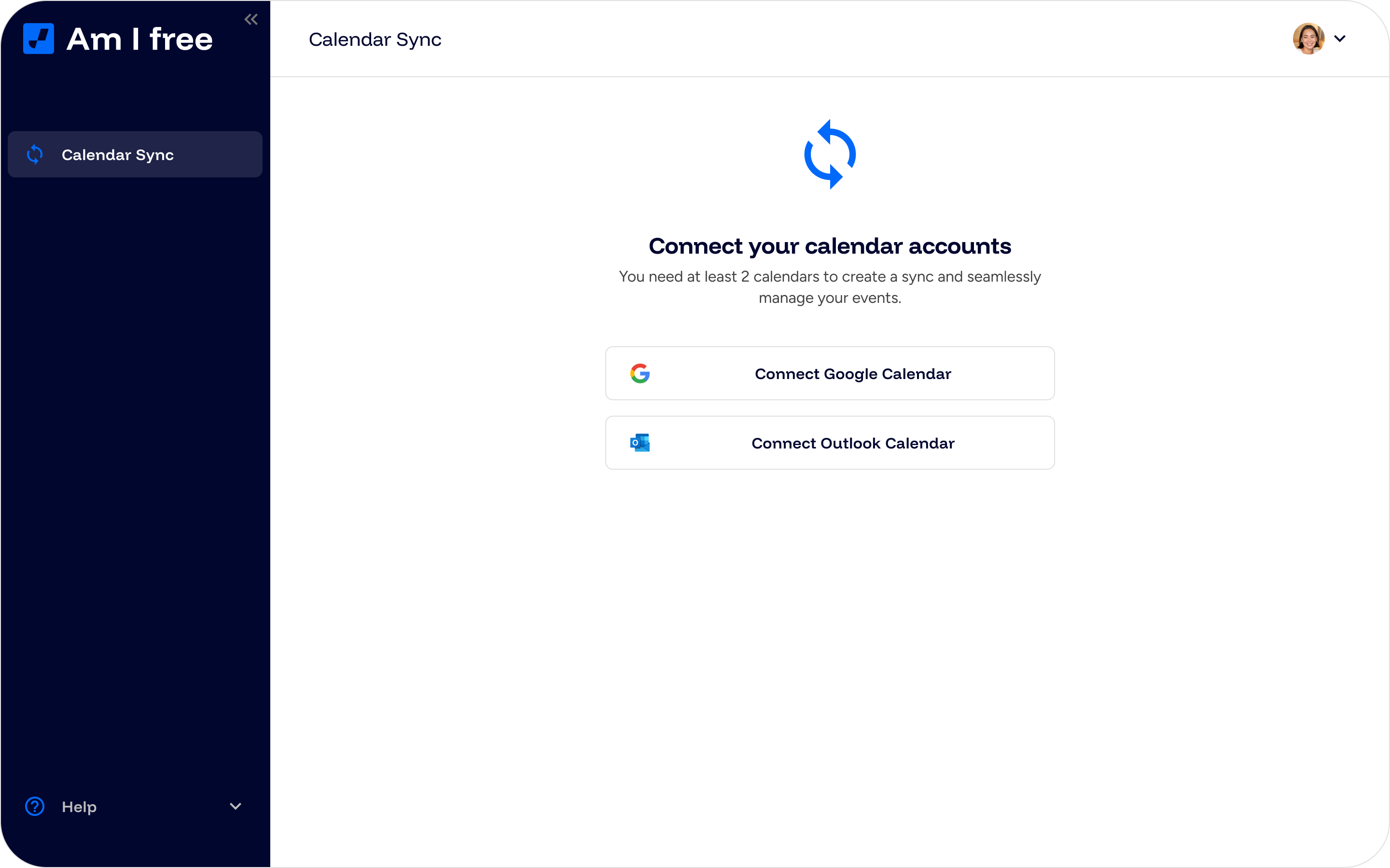 Connecting a Google Calendar account to Am I Free.